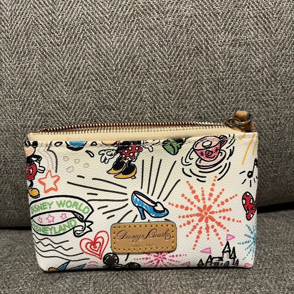 Dooney and Bourke Disney sketch cosmetic pouch
